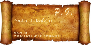 Posta István névjegykártya